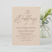 Invitation Le Mariage de la typographie moderne de Terracotta (Debout devant)