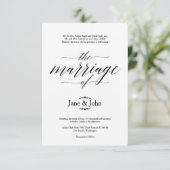 Invitation Le mariage de l'Faire-part de mariage de base (Debout devant)