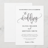 Invitation Le Mariage de l'invitation (Devant / Derrière)