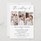 Invitation Le Mariage de Minimalist Photo Collage Simple (Devant)