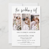 Invitation Le Mariage de Minimalist Photo Collage Simple (Devant)