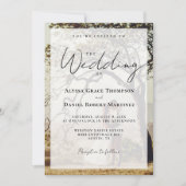 Invitation Le Mariage de Overlay Photo Simple Noir Blanc (Devant)