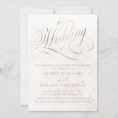 Invitation Le Mariage de Texture Or et Beige (Devant)