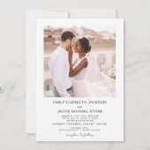 Invitation Le Mariage de Two Photo Minimalist QR code (Dos)