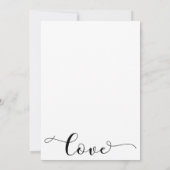 Invitation "Le Mariage De" Typographie Noire, Simple, Élégant (Dos)