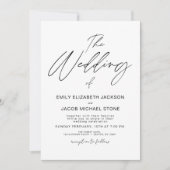 Invitation Le Mariage de White Black Photo Elegant (Devant)