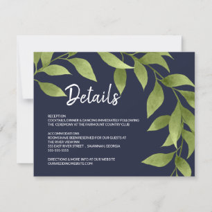 Invitation Le mariage détaille l'information d'invité de