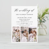 Invitation Le Mariage du code QR minimaliste Simple (Debout devant)