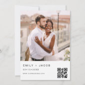 Invitation Le Mariage du code QR minimaliste Simple (Dos)
