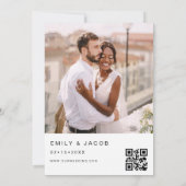 Invitation Le Mariage du code QR minimaliste Simple (Dos)