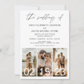 Invitation Le Mariage du code QR minimaliste Simple (Devant)