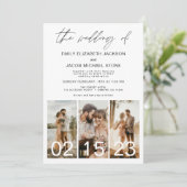 Invitation Le Mariage du code QR minimaliste Simple (Debout devant)