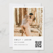 Invitation Le Mariage du code QR minimaliste Simple (Dos)