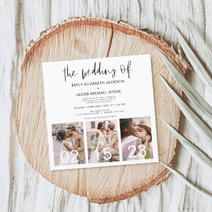 Invitation Le Mariage du code QR minimaliste Simple