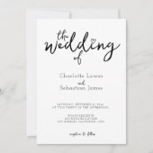 Invitation Le Mariage du minimaliste (Devant)