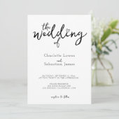 Invitation Le Mariage du minimaliste (Debout devant)