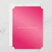 Invitation Le mariage magenta et dentelle s'invite (Dos)