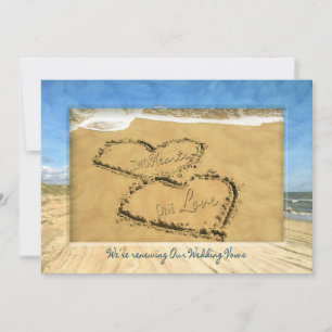 INVITATION LE MARIAGE RENOUVELANT VOWS INVIATION À LA PLAGE -