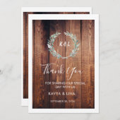 Invitation Le Mariage rustique de Kavya & Lina le 30 septembr (Devant / Derrière)