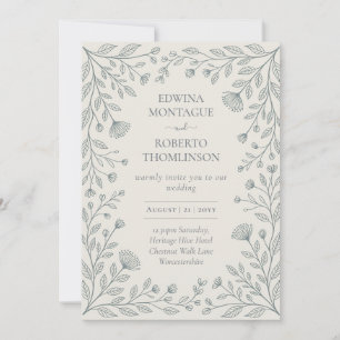 Invitation Le Mariage Tranquille d'Anne Elliot Vintage