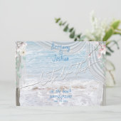 Invitation Le Mariage tropical fait cette plage Enregistrer l (Debout devant)