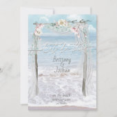 Invitation Le Mariage tropical fait cette plage Enregistrer l (Devant)