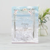 Invitation Le Mariage tropical fait cette plage Enregistrer l (Debout devant)