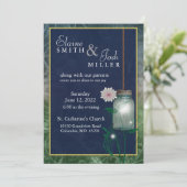 Invitation Le Mason Jar de style champêtre avec flair (Debout devant)