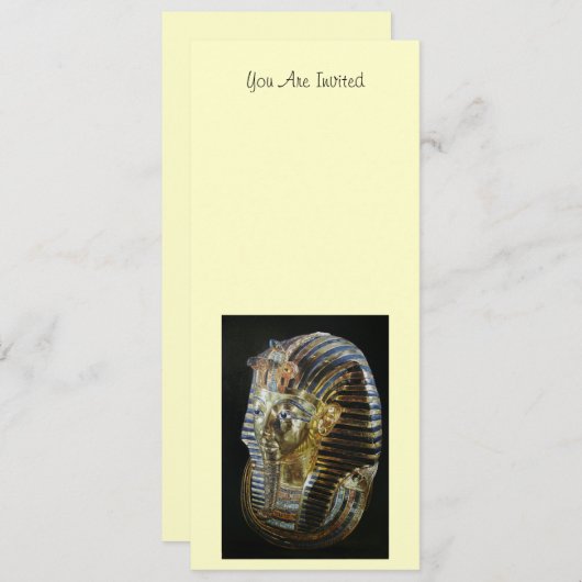 Invitation Le masque d'or de Tutankhamun (Devant / Derrière)