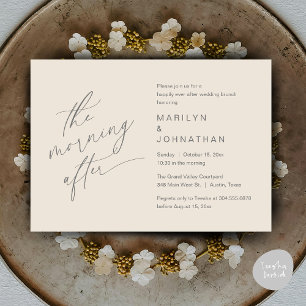 Invitation Le Matin Après, Heureusement Jamais Après Brunch