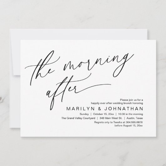 Invitation Le Matin Après, Heureusement Jamais Après Brunch (Devant)