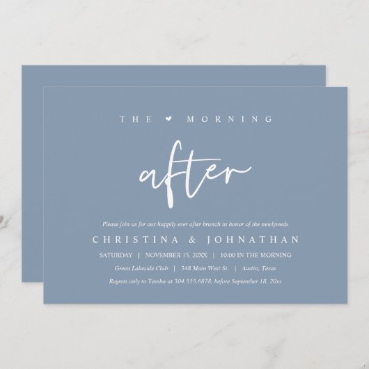 Invitation Le Matin Après, Heureusement Jamais Après Brunch (Devant / Derrière)