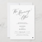 Invitation Le matin après le brunch mariage d'adieu (Devant)