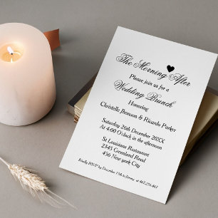 Invitation Le matin après le brunch mariage d'adieu