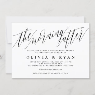 Invitation Le matin après l'invitation de brunch après le mar