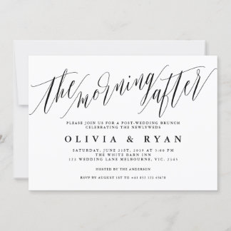Invitation Le matin après l'invitation de brunch après le mar