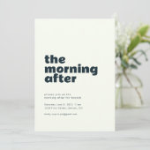 Invitation Le matin après l'invitation de Brunch Mariage (Debout devant)