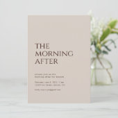 Invitation Le matin après l'invitation de Brunch Mariage (Debout devant)