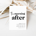 Invitation Le matin après l'invitation de Brunch Mariage<br><div class="desc">Si vous aimez le classique, cette invitation au style simple et accueillant vous conviendra parfaitement. L'invitation présente un design élégant, avec un arrière - plan blanc aux détails délicats de la fête magnifiquement scénarisés dans un texte noir dégageant un air de sophistication. Bienvenue invités à votre dîner de répétition dans...</div>