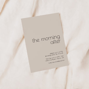 Invitation Le matin après l'invitation de Brunch Mariage