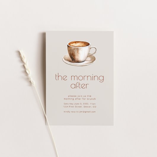 Invitation Le matin après l'invitation de Brunch Mariage