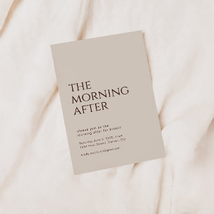 Invitation Le matin après l'invitation de Brunch Mariage