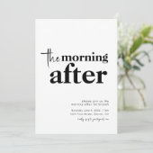 Invitation Le matin après l'invitation de Brunch Mariage (Debout devant)