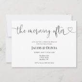 Invitation Le matin après l'invitation de Brunch Mariage (Devant)