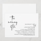 Invitation Le matin après, Mariage Elopement Brunch Invita (Devant / Derrière)