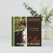 Invitation Le matin du café sur l'invitation du Patio (Debout devant)