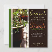 Invitation Le matin du café sur l'invitation du Patio (Dos)