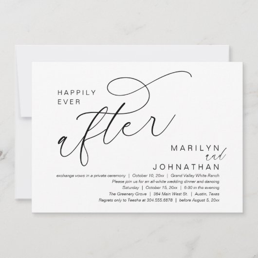 Invitation Le matin suivant, Post Mariage Brunch Merci (Devant)