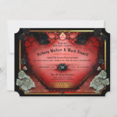 Invitation Le méchant Mariage d'Halloween "Ensemble avec" (Dos)