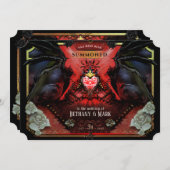 Invitation Le méchant Mariage d'Halloween "Ensemble avec" (Devant / Derrière)